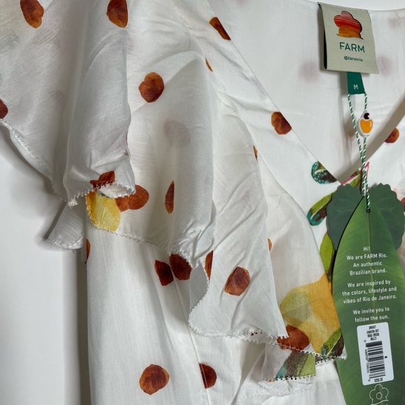 NEW Farm Rio Mixed Picnic Cashew Dot Maxi Dress, Medium M - Picture 8 of 10